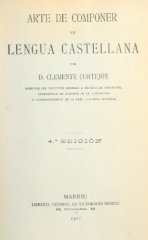 GR133_CORTEJÓN_(1911)_Arte de componer en lengua Castellana