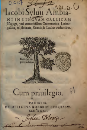 OK_GR201_(1531)_DUBOIS-In linguam Gallicam Isagωge