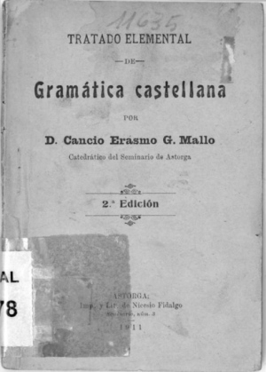 GR134_Gutierrez Mallo_(1911)_Tratado elemental de gramático castellana