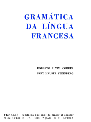 GR166_Corrêa & Steinberg_(1968)_Gramatica da língua francesa