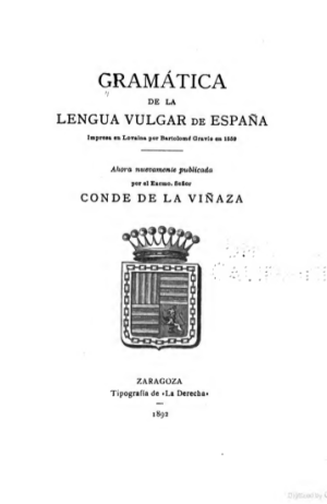 Gramática de la lengua vulgar de españa