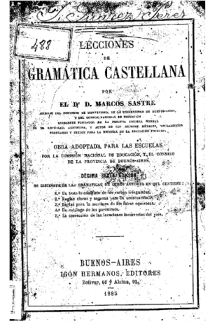 Lecciones de gramática castellana - capa