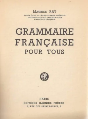GR159_(1968)_RAT_Grammaire française pour tous